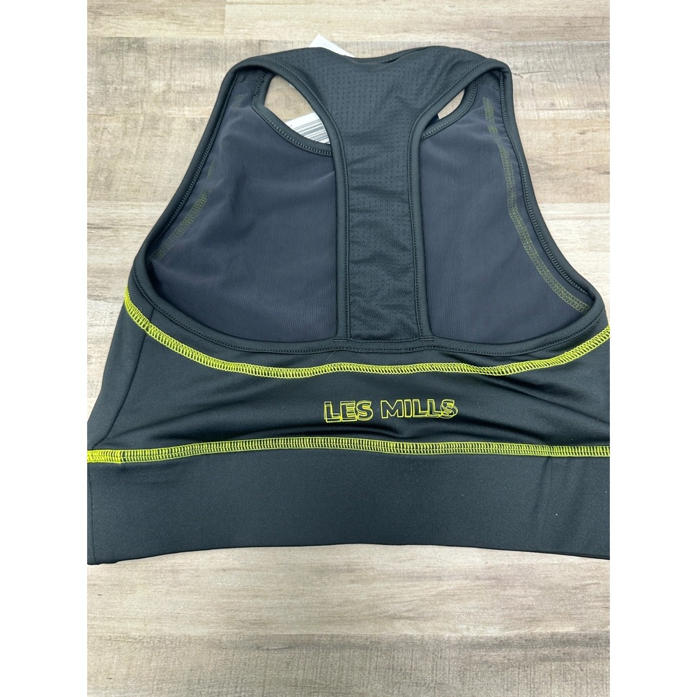 NWT Women's Reebok Les Mills Sports Bralette‎ Small Black Speed Wick High Neck - Picture 2 of 7